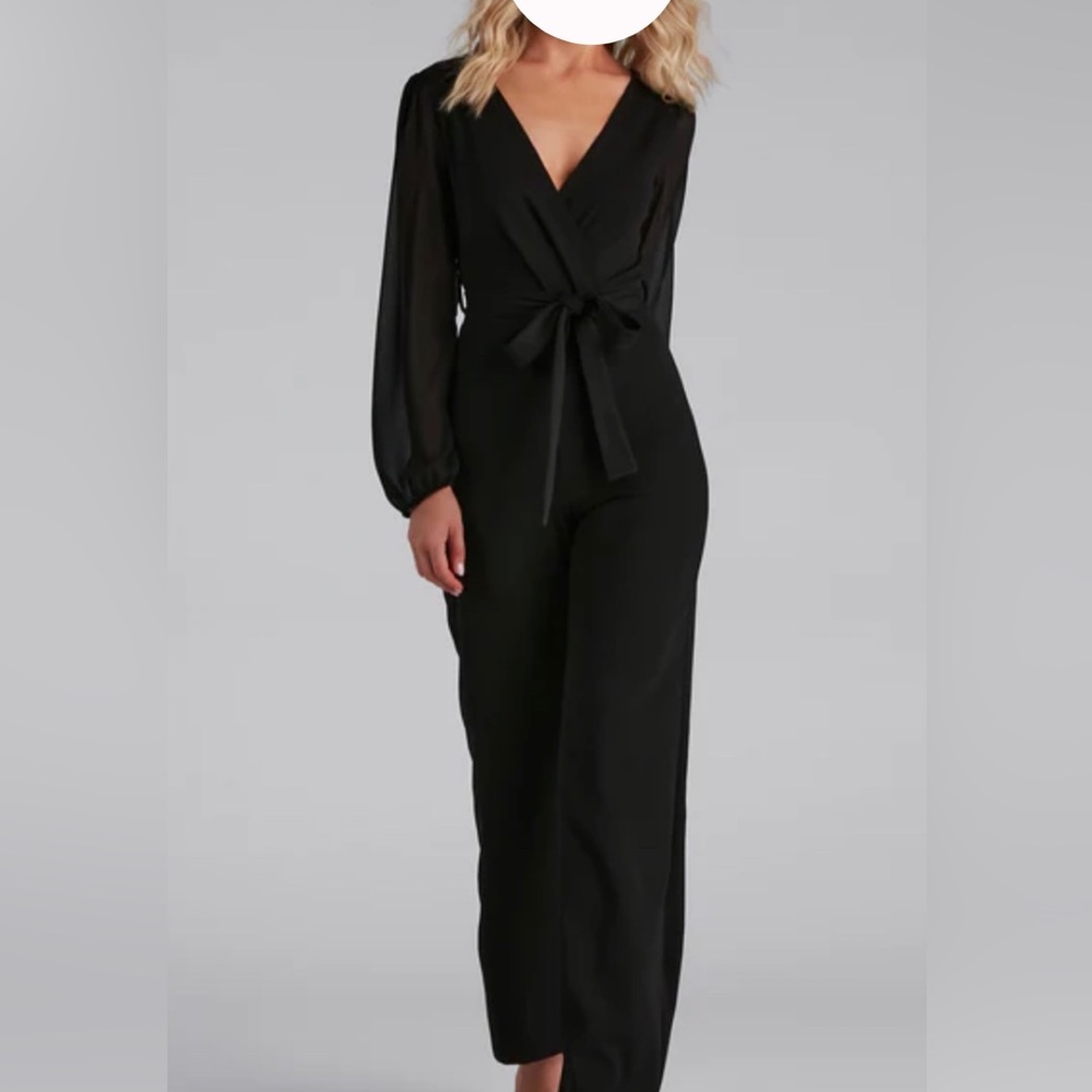 Long black formal jumpsuit